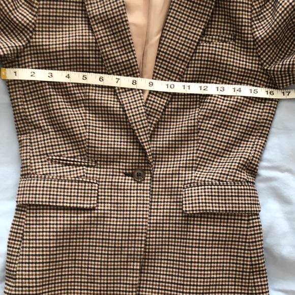Brown checker blazer size 4 US. H&M brand in good condition - Picture 8 of 15